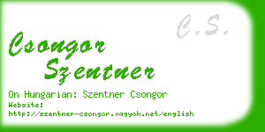 csongor szentner business card